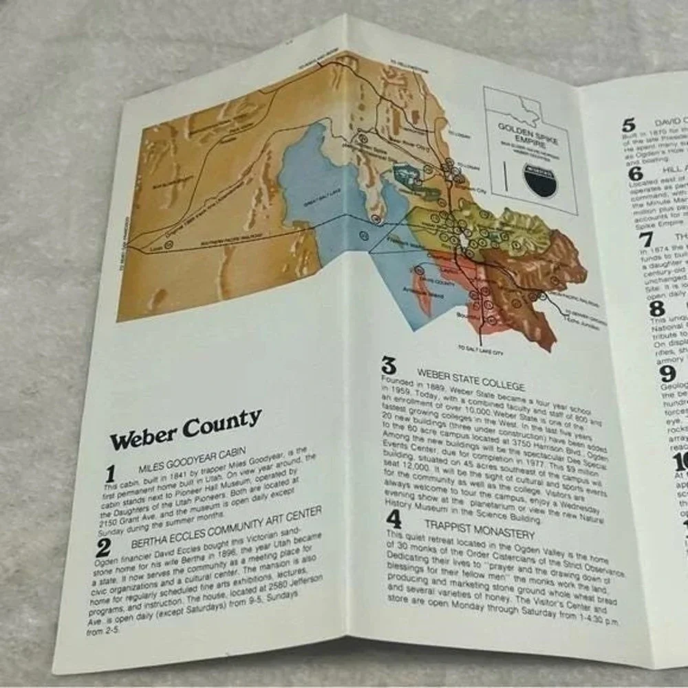 Golden Spike Utah Vintage Calendar of Events and Map 1970s